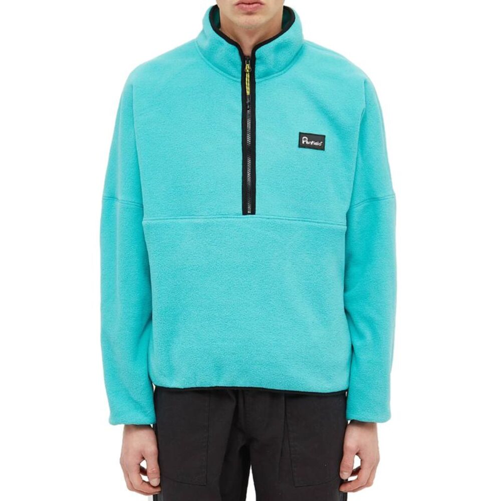 Penfield Mens Melwood Half Zip Fleece Jacket Small Teal